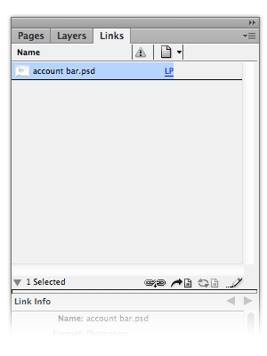 Links Panel in InDesign