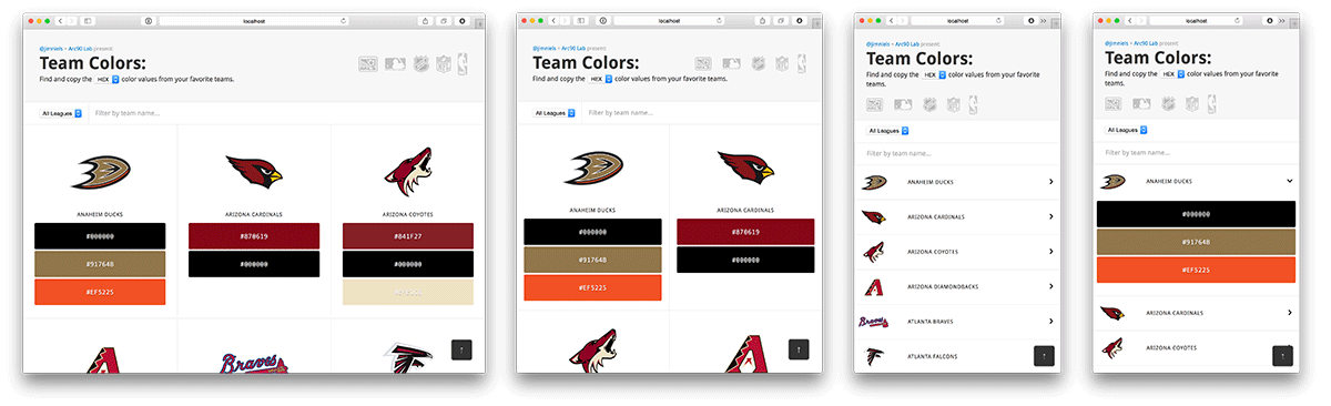 GitHub - jimniels/teamcolors: Team Colors for professional sports teams