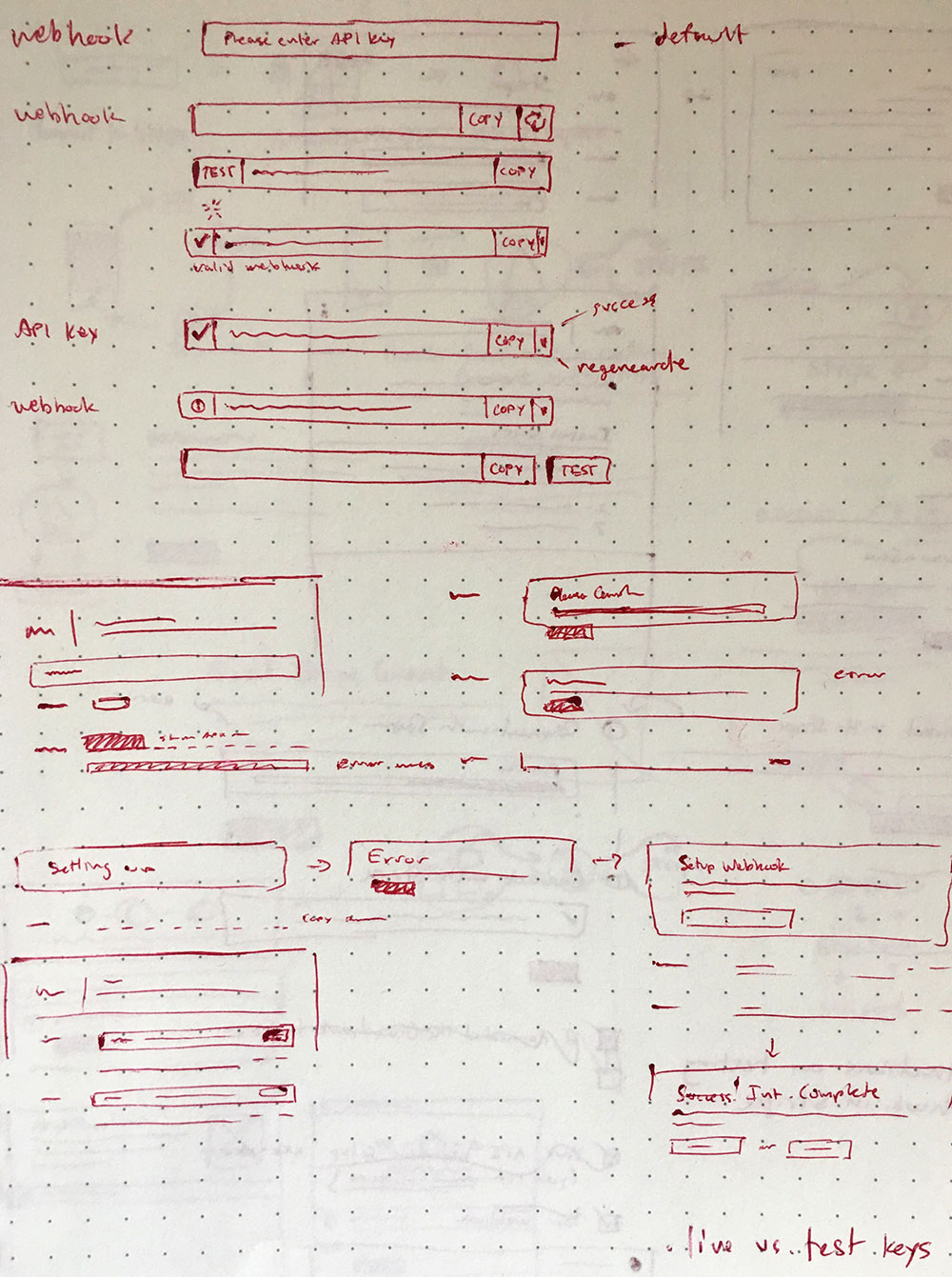 Photo of individual component pieces sketch