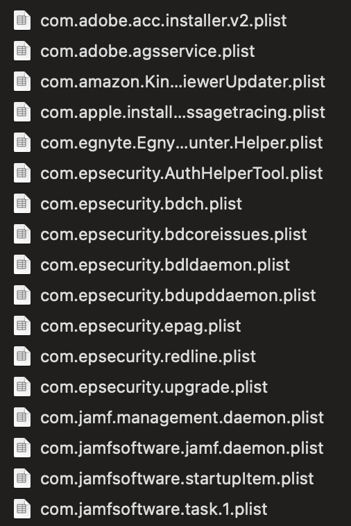 Screenshot of a folder of files on Mac with reverse DNS naming.