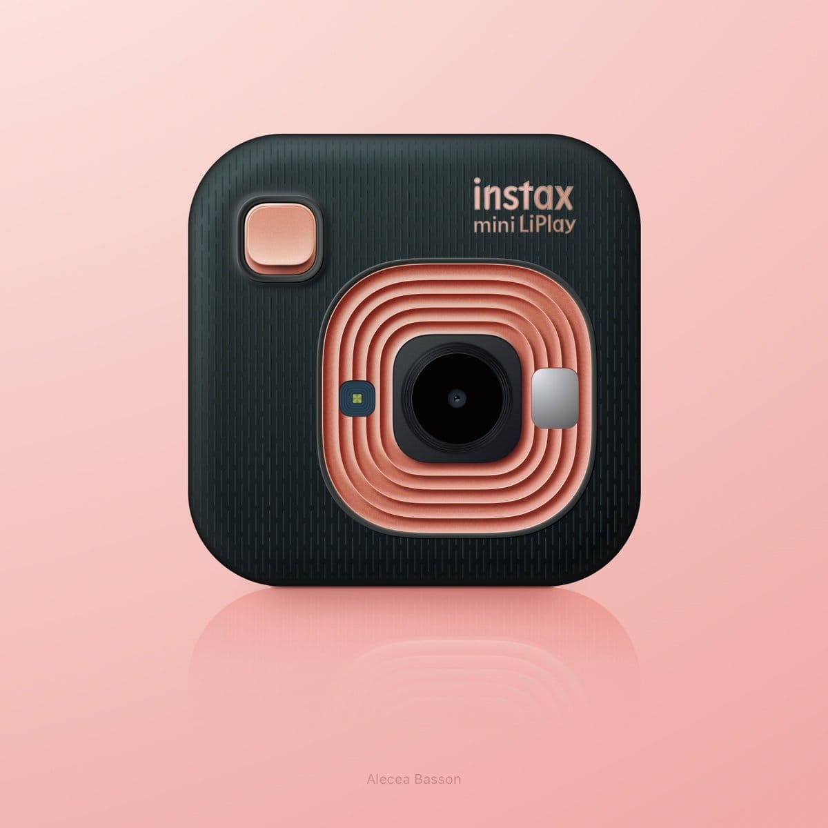 Instax camera reproduced in the form of an icon.