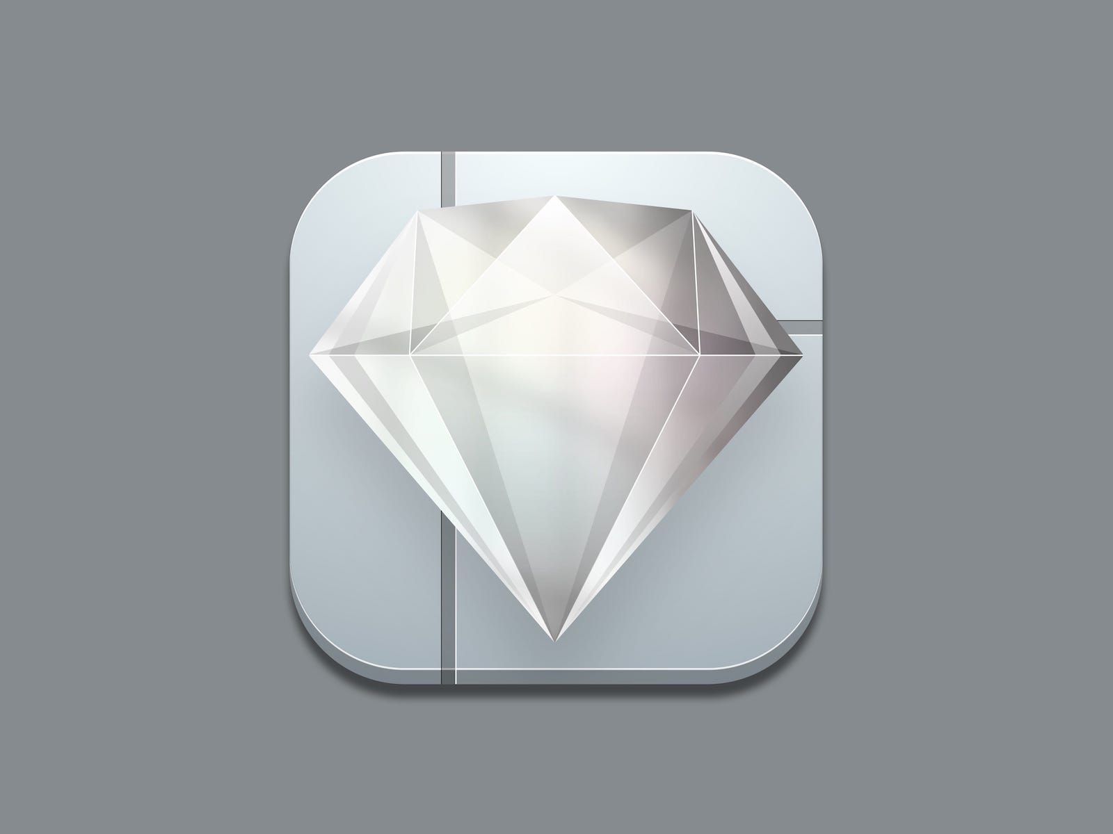 Sketch diamond icon but in gray.