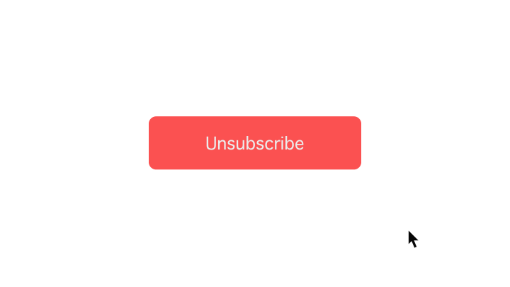 Animated gif of an “Unsubscribe” button that moves when the mouse gets close to it.