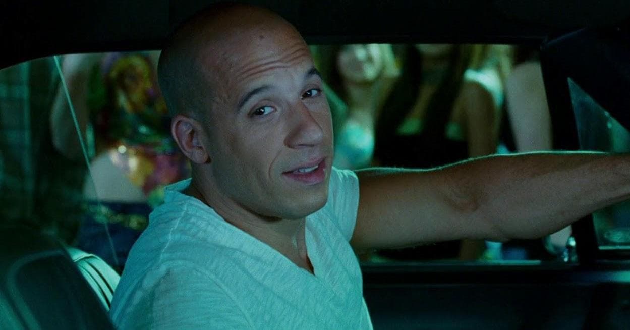 Photograph of Vin Disel as Dom from Fast and the Furious.