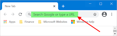 Screenshot of the early Google Chrome URL bar
