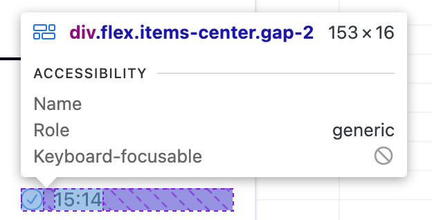 Screenshot of Chrome developer tools where an item has a flex layout with a CSS gap in between a label and an input.