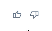 A thumbs up icon with a cursor over it and no text selection UI.