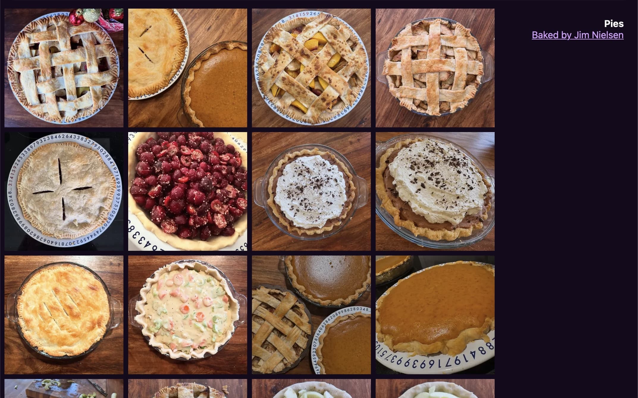Screenshot of pies.jim-nielsen.com