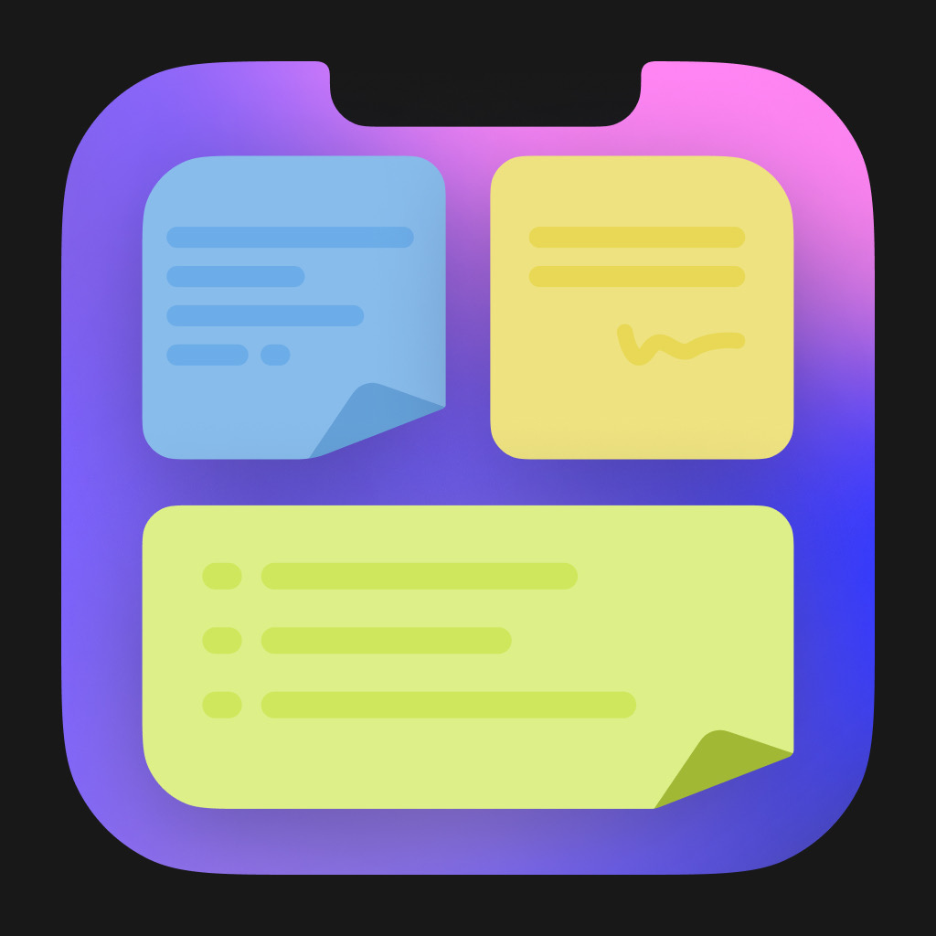 Sticky Notes Widget | iOS Icon Gallery
