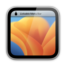 Lickable Menu Bar app icon